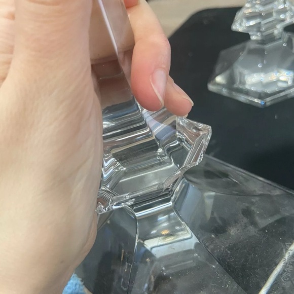 Val St Lambert  "Elysee" Candlesticks - Picture 8 of 9